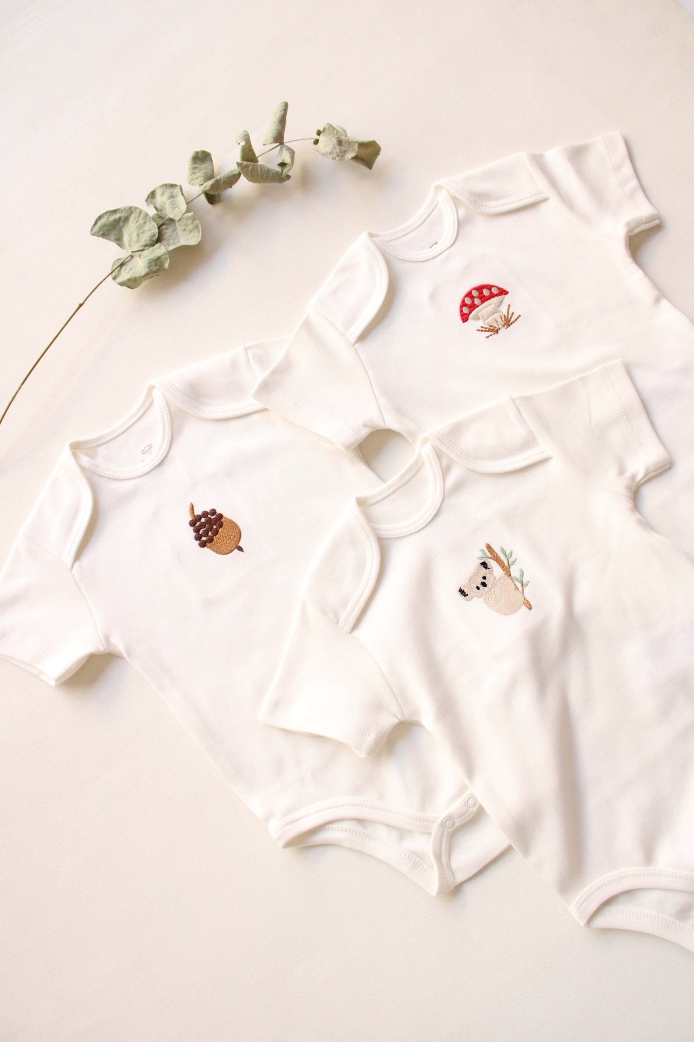 Baby Bodysuit | 3 Pieces Set 100% Organic Natural Cotton Baby Bodysuit | Gender Neutral | Premium Quality | Perfect Baby Shower Gift - VivimadeCa