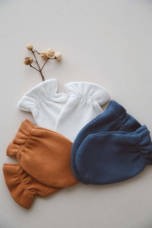 Baby Mittens | Set of 3 Organic Cotton Baby Gloves | Made from 100% organic cotton muslin Gloves | OEKO - TEX® Soft & Breathable for Newborns - VivimadeCa