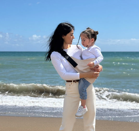 Baby Toddler Hip Sling Carrier - 100% Organic Cotton, Holds up to 20 kg, Safety Tested & Easy to Use Compact Babywearing Strap,Gifts for Mom - VivimadeCa