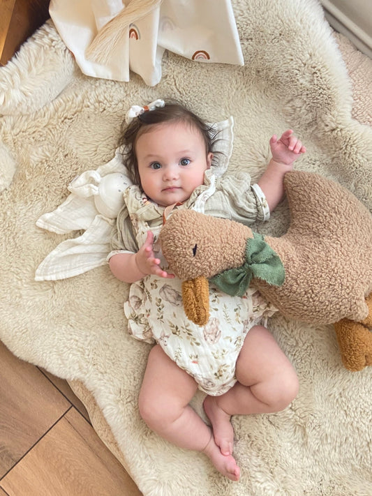 Kids Baby Sleeping Companion Luna Duck Pillow - Soft, Cuddly, & Comfortable Plush Duck for Infants, Sleep Aid Toy, Nursery Decor - VivimadeCa