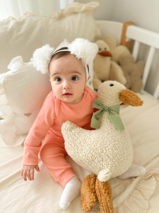 Kids Baby Sleeping Companion Minilu Duck Pillow - Soft & Cute Plush for Comfort & Security - Adorable Bedtime Buddy for Infants & Toddlers - VivimadeCa