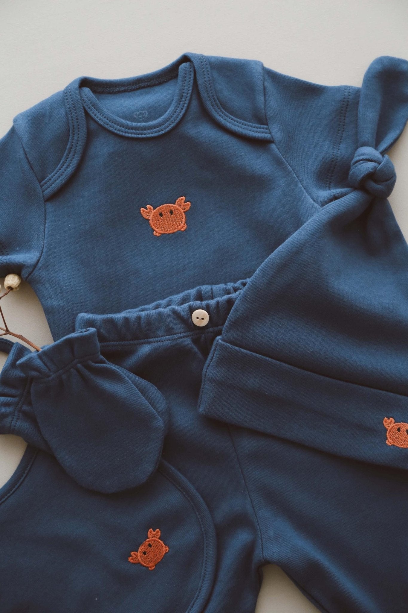 Newborn Gift Set | Boxed Baby Shower Present | 100% organic cotton OEKO - TEX® 5 - Piece Bodysuit | Hat, Tights & Gloves for Infant Comfort - VivimadeCa