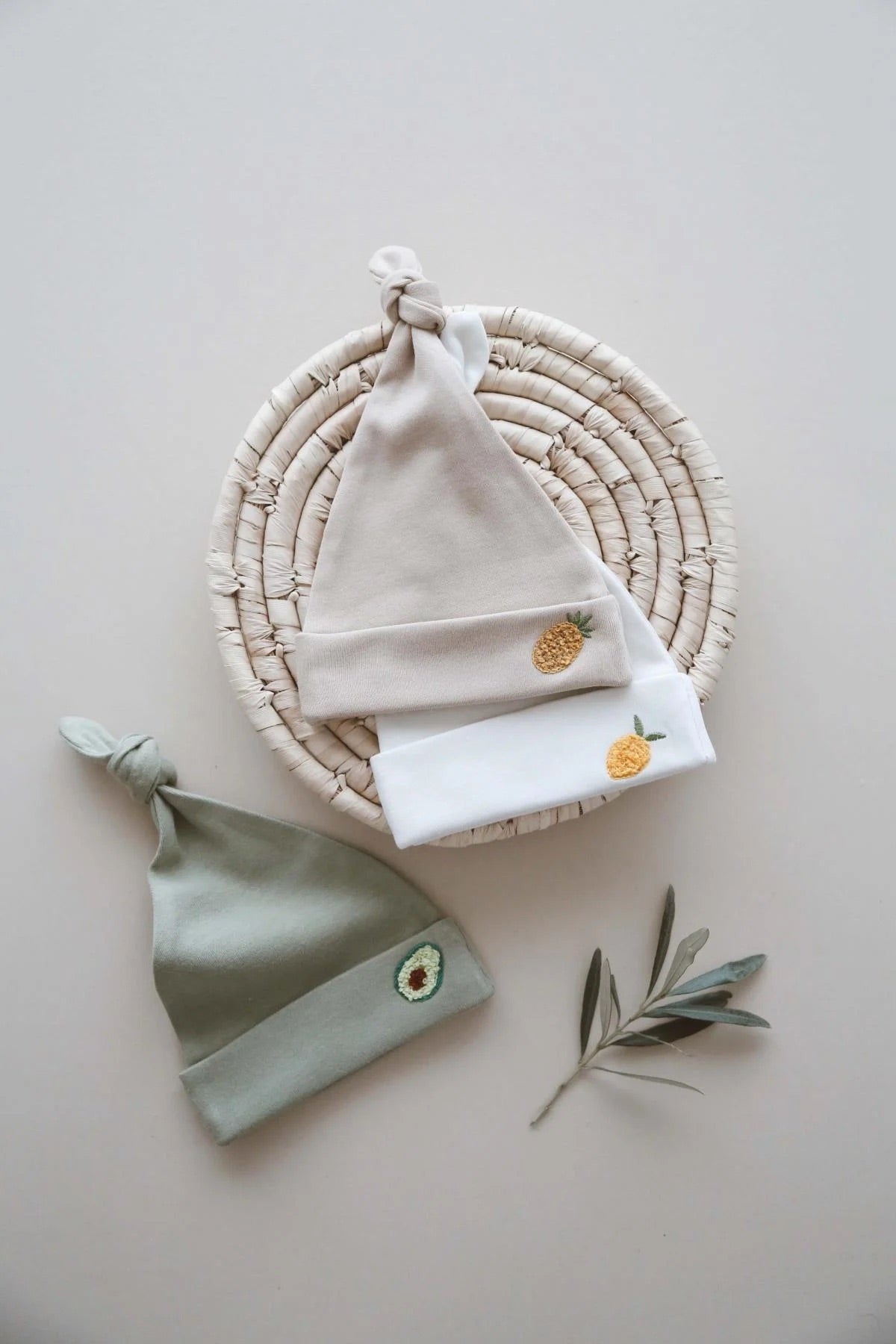 Organic Cotton Baby Hats 3 - Pack - Premium Quality Soft Ribbed Knot Beanies for Newborns & Infants | Perfect Baby Shower Gift Set - VivimadeCa