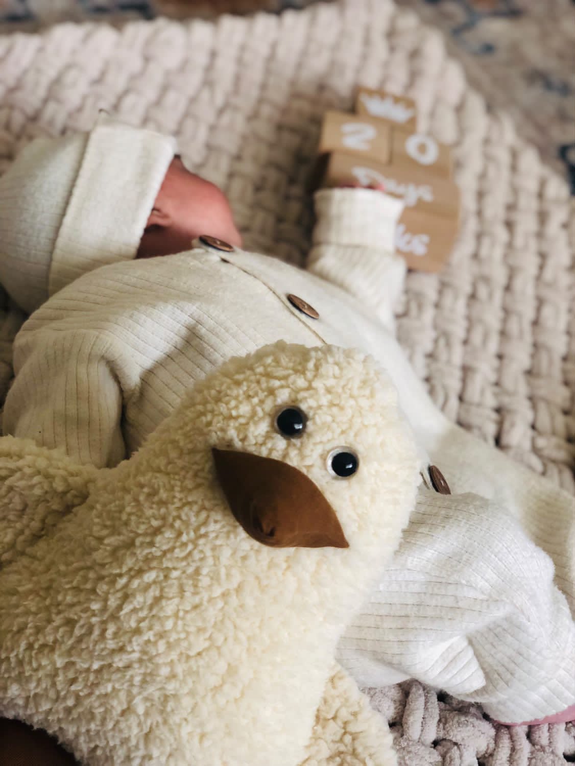 Plush Duck Stuffed Animal Duffy | Soft & Cuddly Toy for Kids | Perfect Baby Shower Gift Kids Baby Sleeping Companion , Pillow - VivimadeCa
