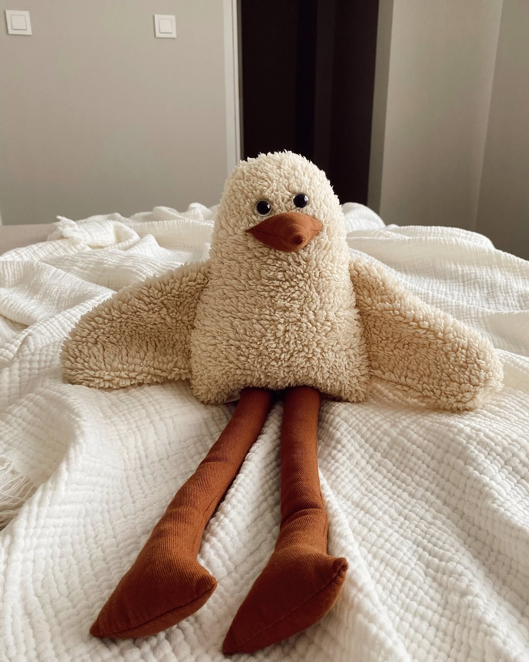Plush Duck Stuffed Animal Duffy | Soft & Cuddly Toy for Kids | Perfect Baby Shower Gift Kids Baby Sleeping Companion , Pillow - VivimadeCa
