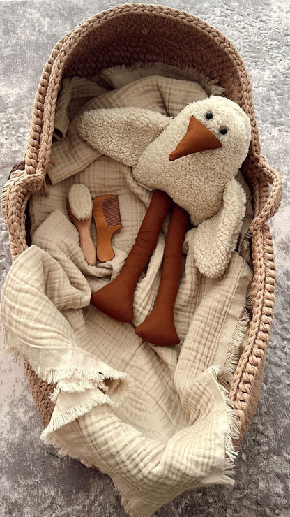 Plush Duck Stuffed Animal Duffy | Soft & Cuddly Toy for Kids | Perfect Baby Shower Gift Kids Baby Sleeping Companion , Pillow - VivimadeCa