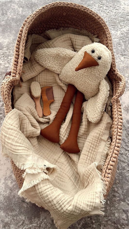 Plush Duck Stuffed Animal Duffy | Soft & Cuddly Toy for Kids | Perfect Baby Shower Gift Kids Baby Sleeping Companion , Pillow - VivimadeCa