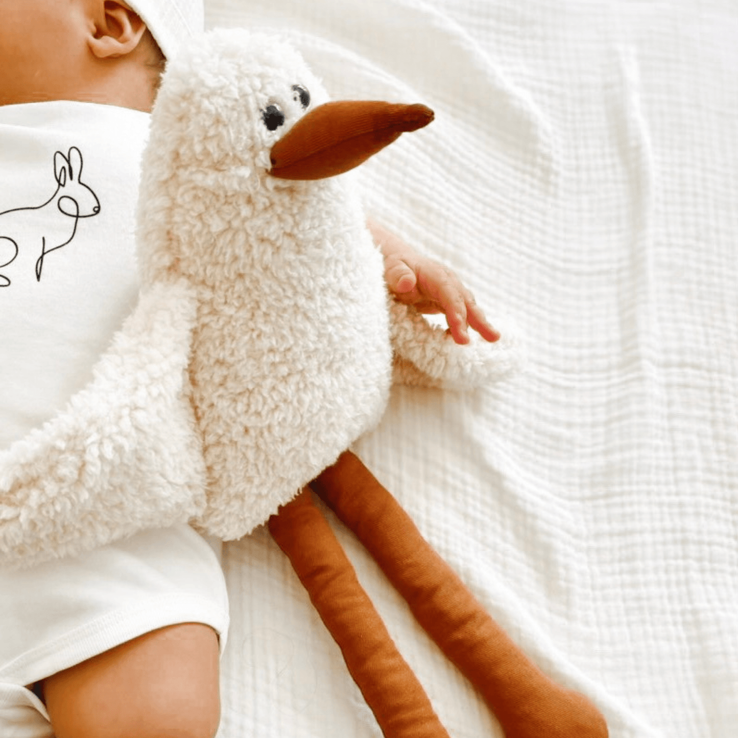 Plush Duck Stuffed Animal Duffy | Soft & Cuddly Toy for Kids | Perfect Baby Shower Gift Kids Baby Sleeping Companion , Pillow - VivimadeCa