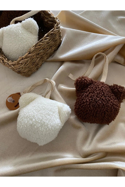 Plush Teddy Bear Pacifier Holder, Soft Sherpa Material - VivimadeCa